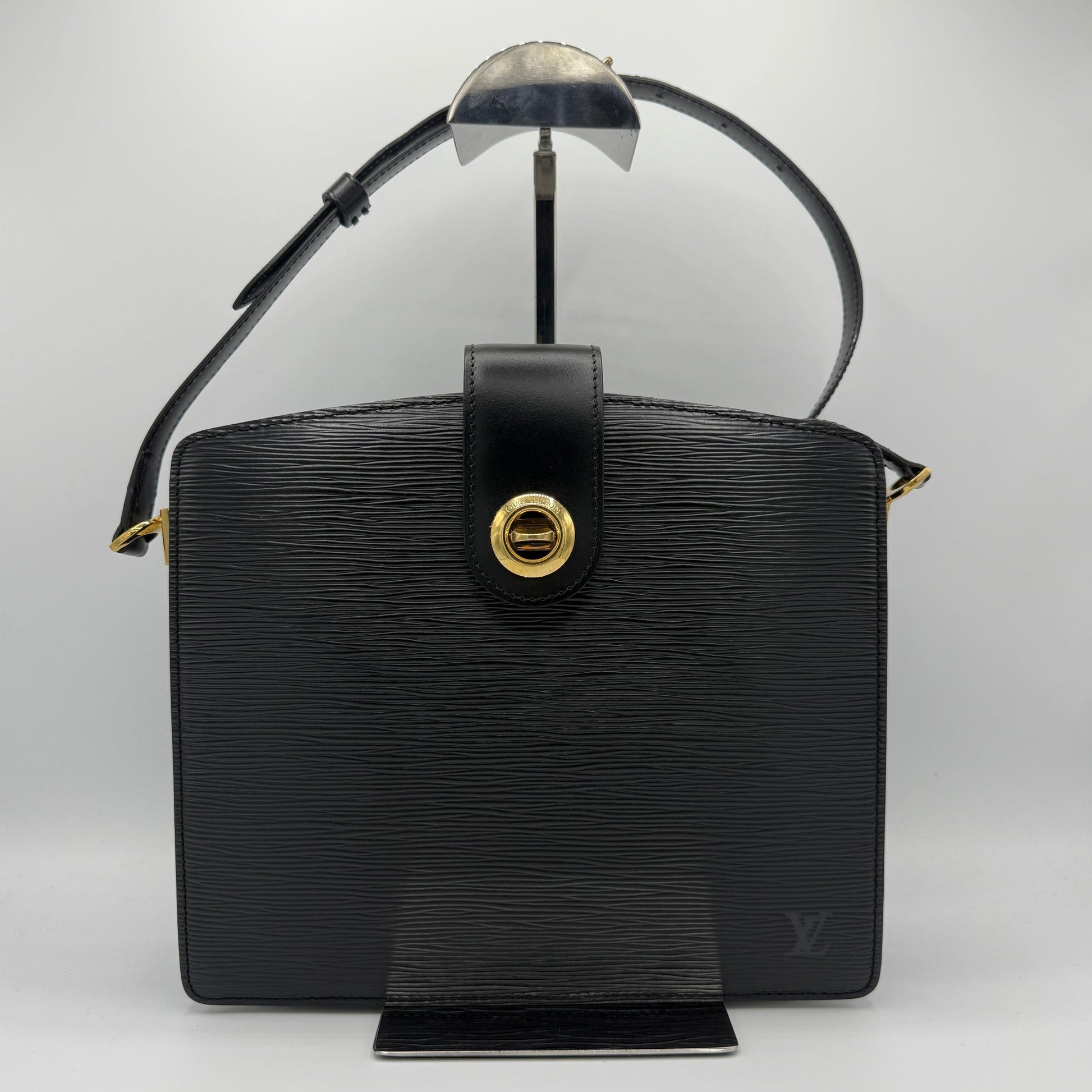 Epi Capuchin Shoulder Bag Black Vintage