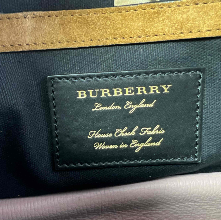 Burberry Derby Calfskin House Check Small Macken Crossbody Bag B24357