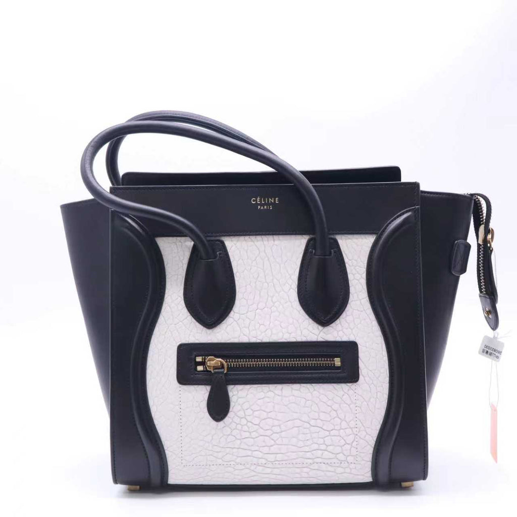 Celine Bicolor Luggage Bag Crocodile Embossed Leather twins LDZ959