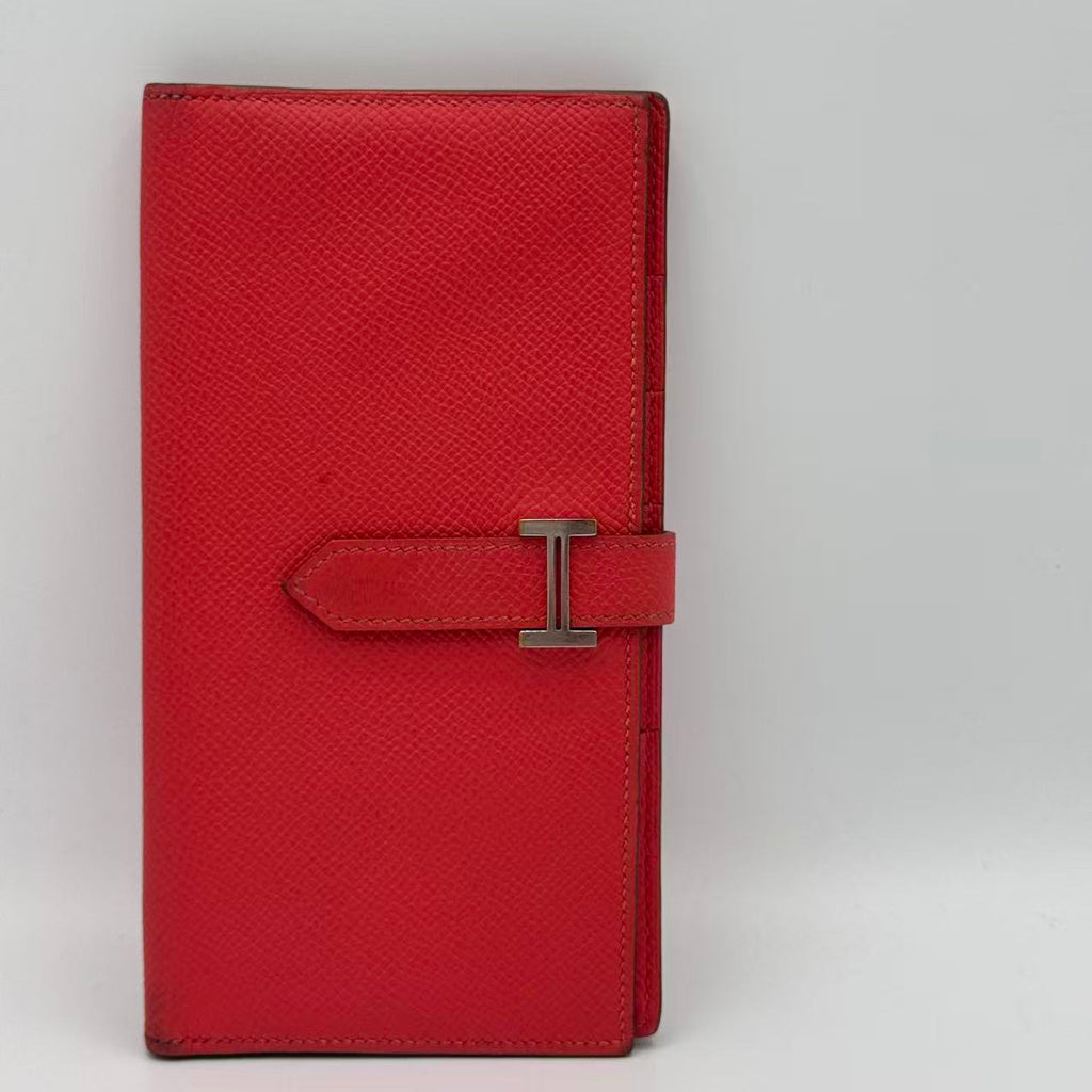 Bean Souffle Wallet Leather Red Auth