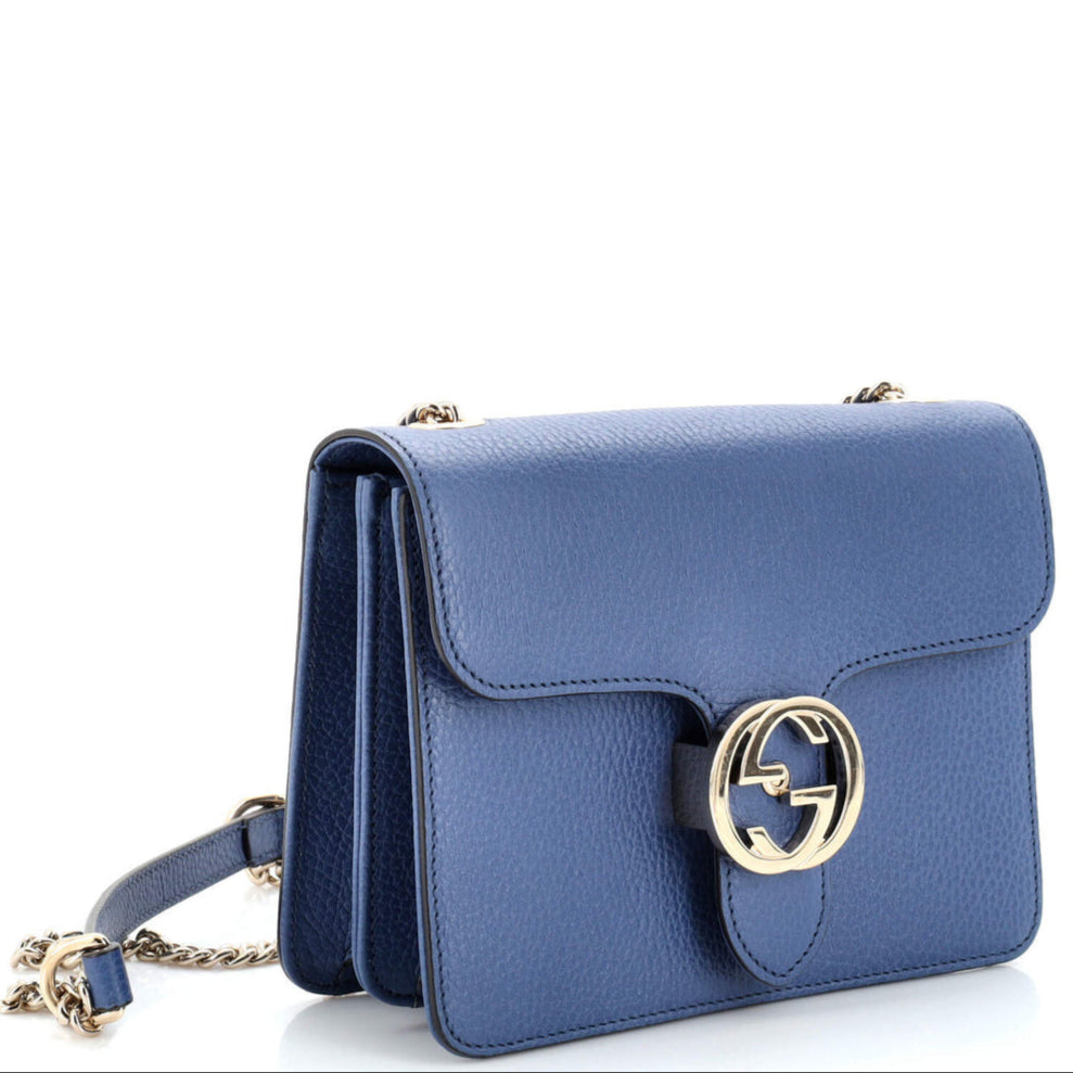 Interlocking Shoulder Bag Leather Small Twins