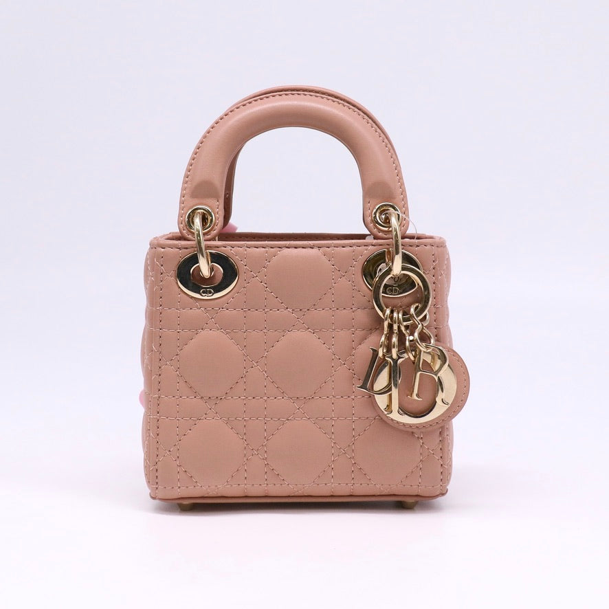 Lady Dior Bag Cannage Quilt Lambskin Micro LDJ6712