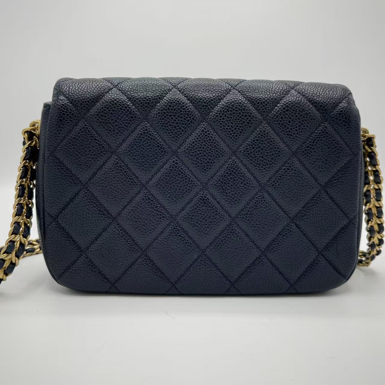 Chain Soul Flap Bag Quilted Caviar Mini