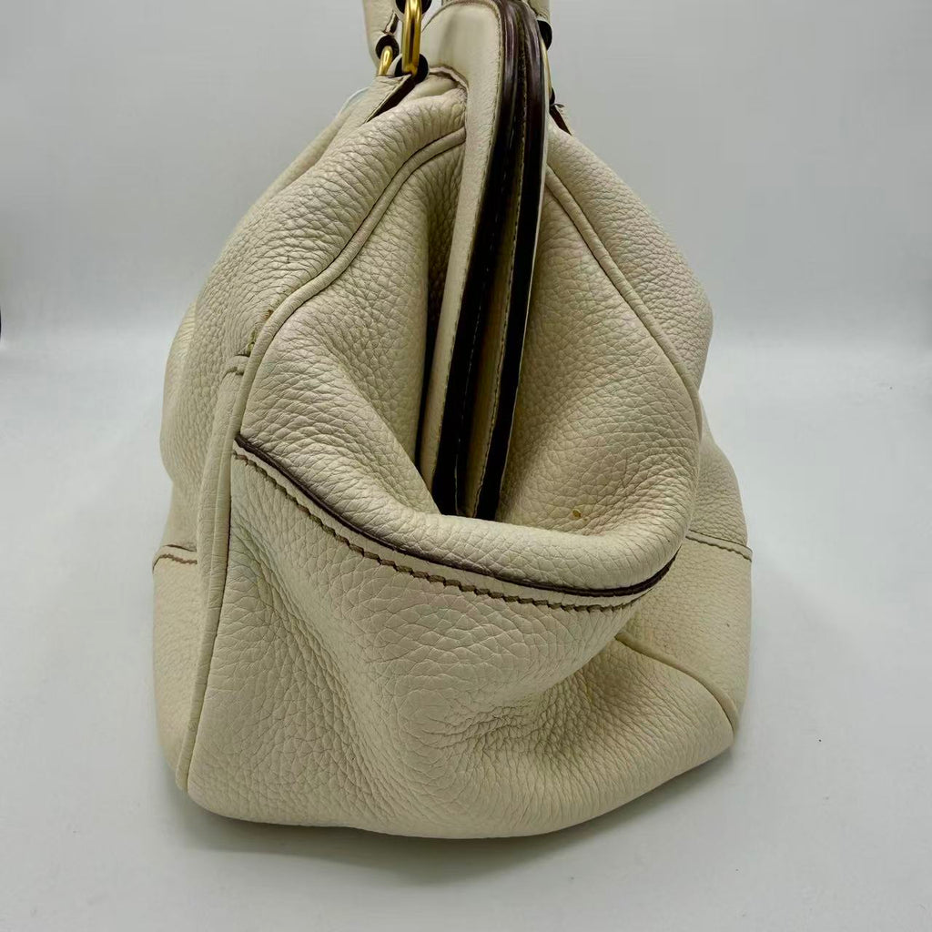  Vitello Daino Leather Shoulder Bags Frame Satchel