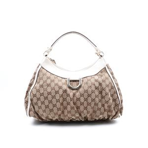 Monogram Medium D Gold Ring Hobo White