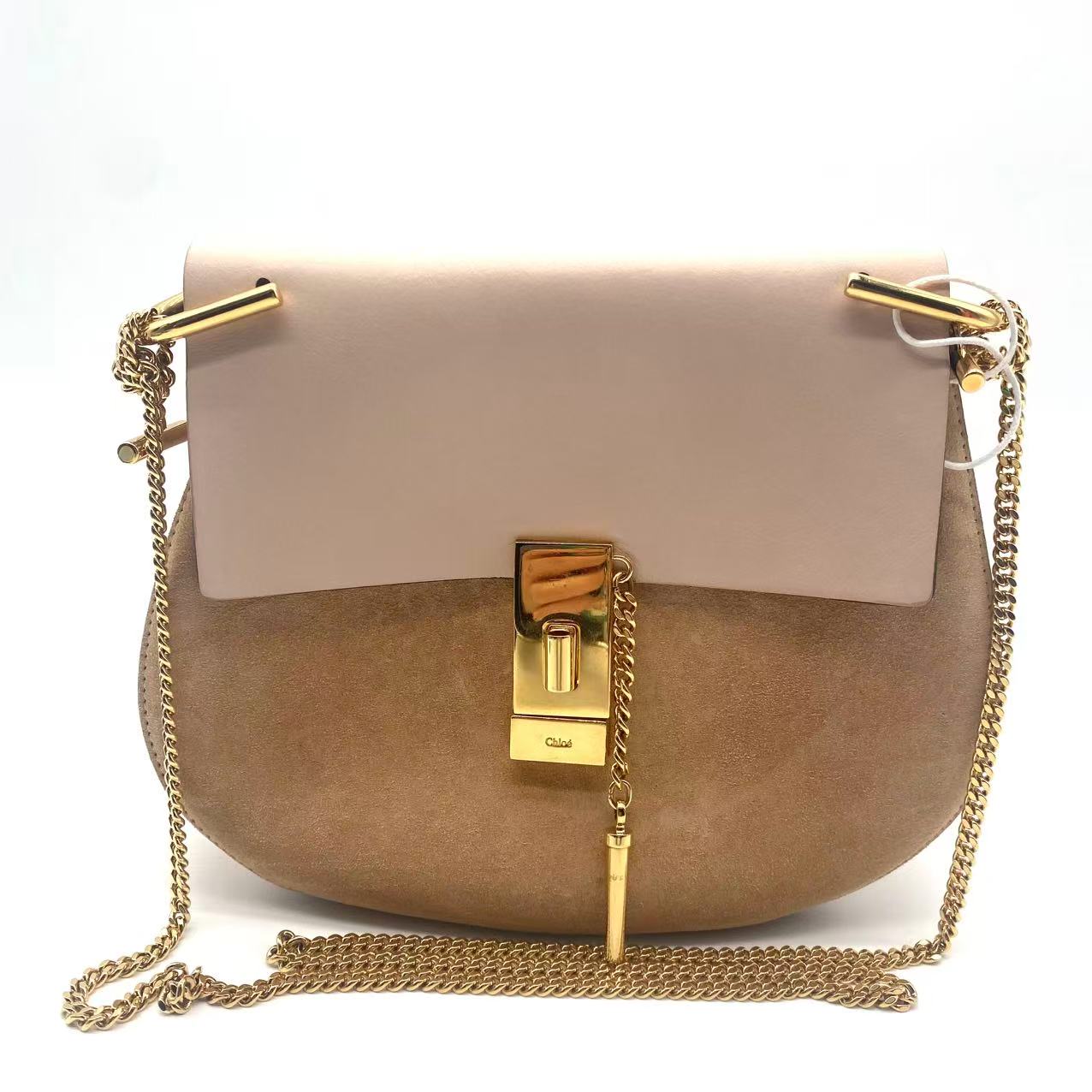 Suede and Leather Medium Drew Bag