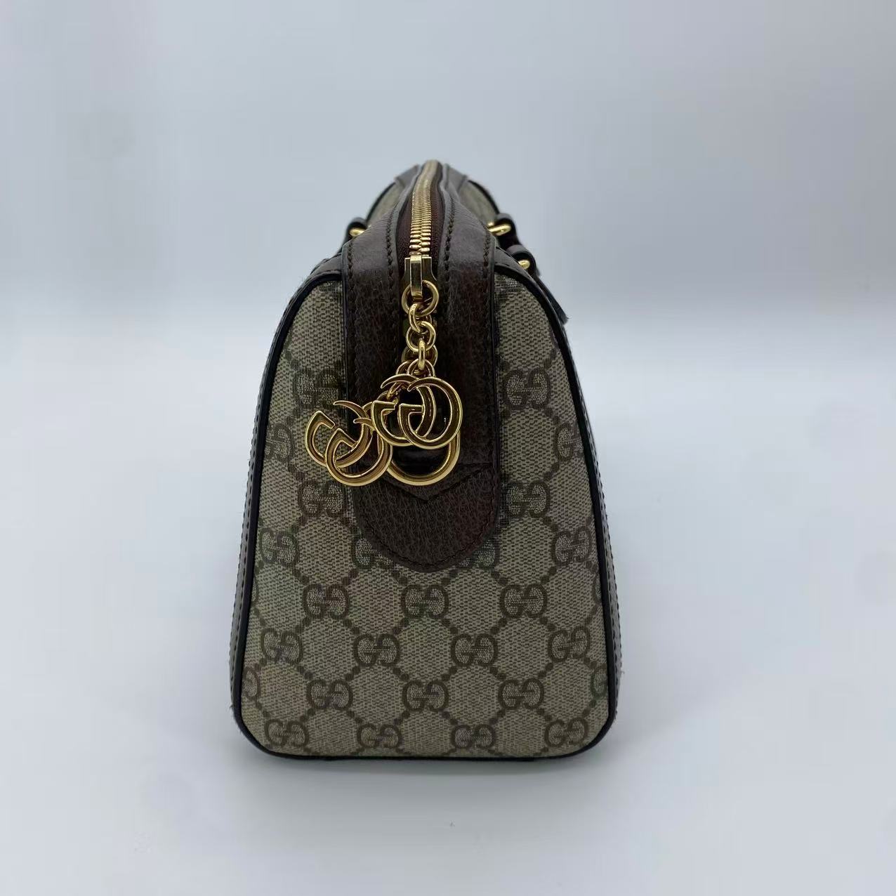 Ophidia Boston Bag GG Coated Canvas Medium