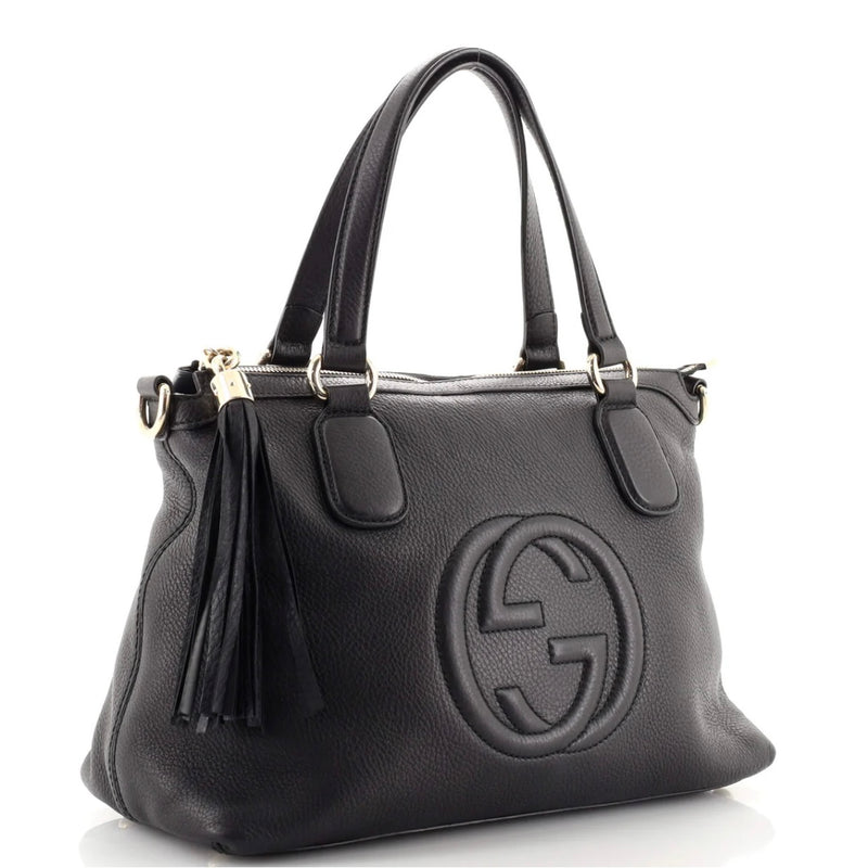 Gucci Soho Convertible Soft Top Handle Bag Leather