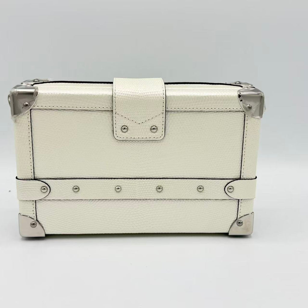 Strass Petite Malle Lizard White