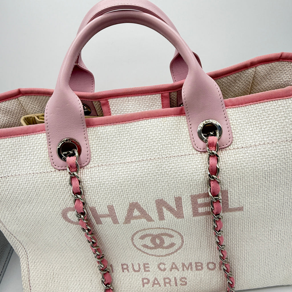 Woven Straw Raffia Medium Deauville Tote