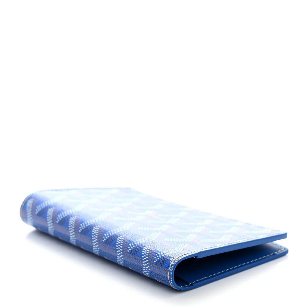 Goyardine Grenelle Passport Wallet Sky Blue twins