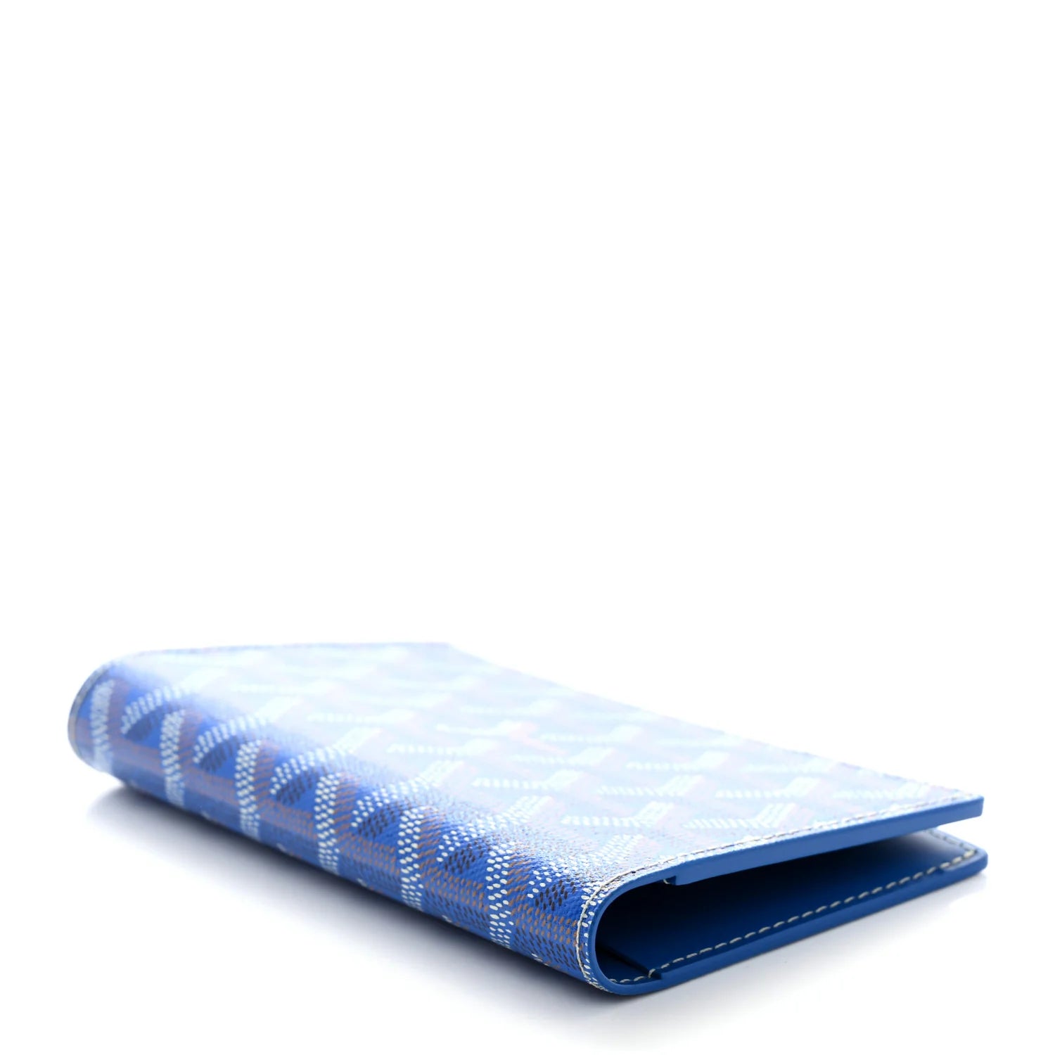 Goyardine Grenelle Passport Wallet Sky Blue twins