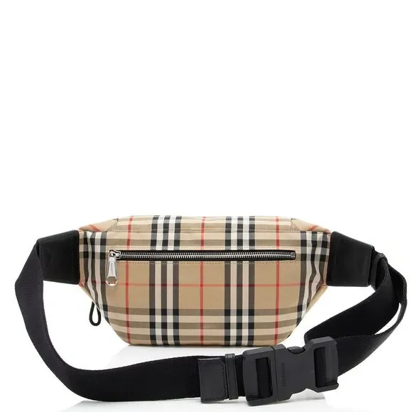Vintage Check Canvas Belt Bag Twins