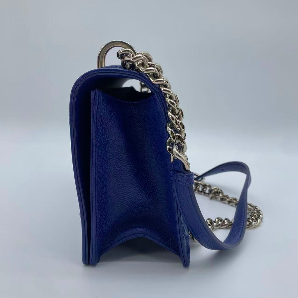 Diorever Shoulder Bag Leather Blue