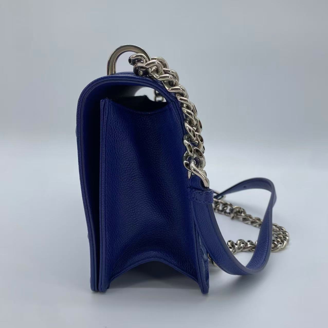 Diorever Shoulder Bag Leather Blue