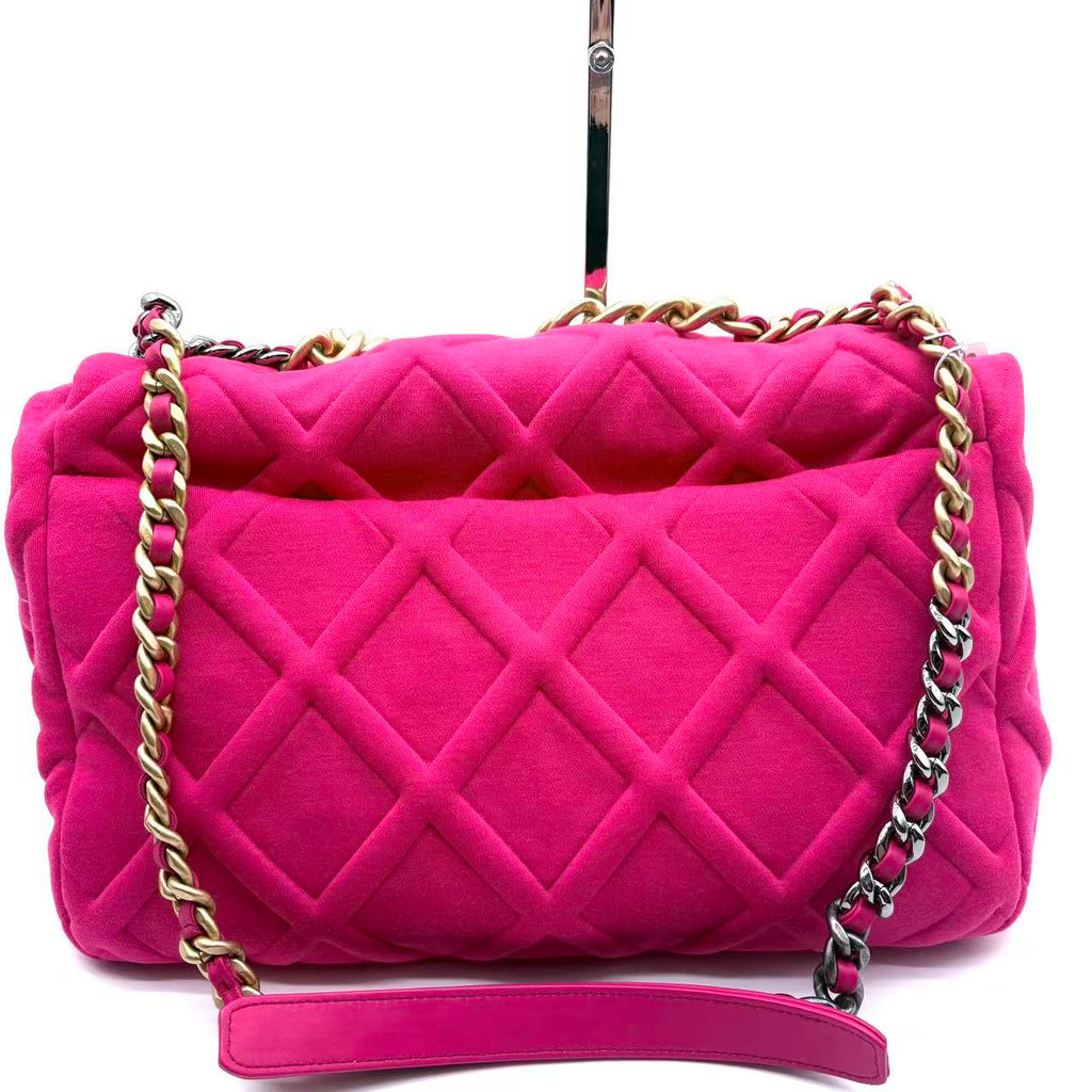 19 Flap Bag Quilted Jersey Maxi