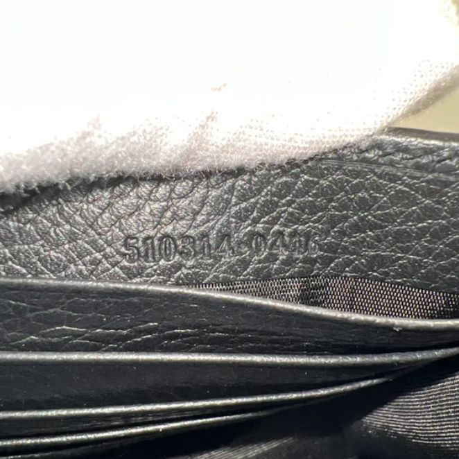 Gucci Interlocking G Dollar Calfskin Chain Wallet B24107