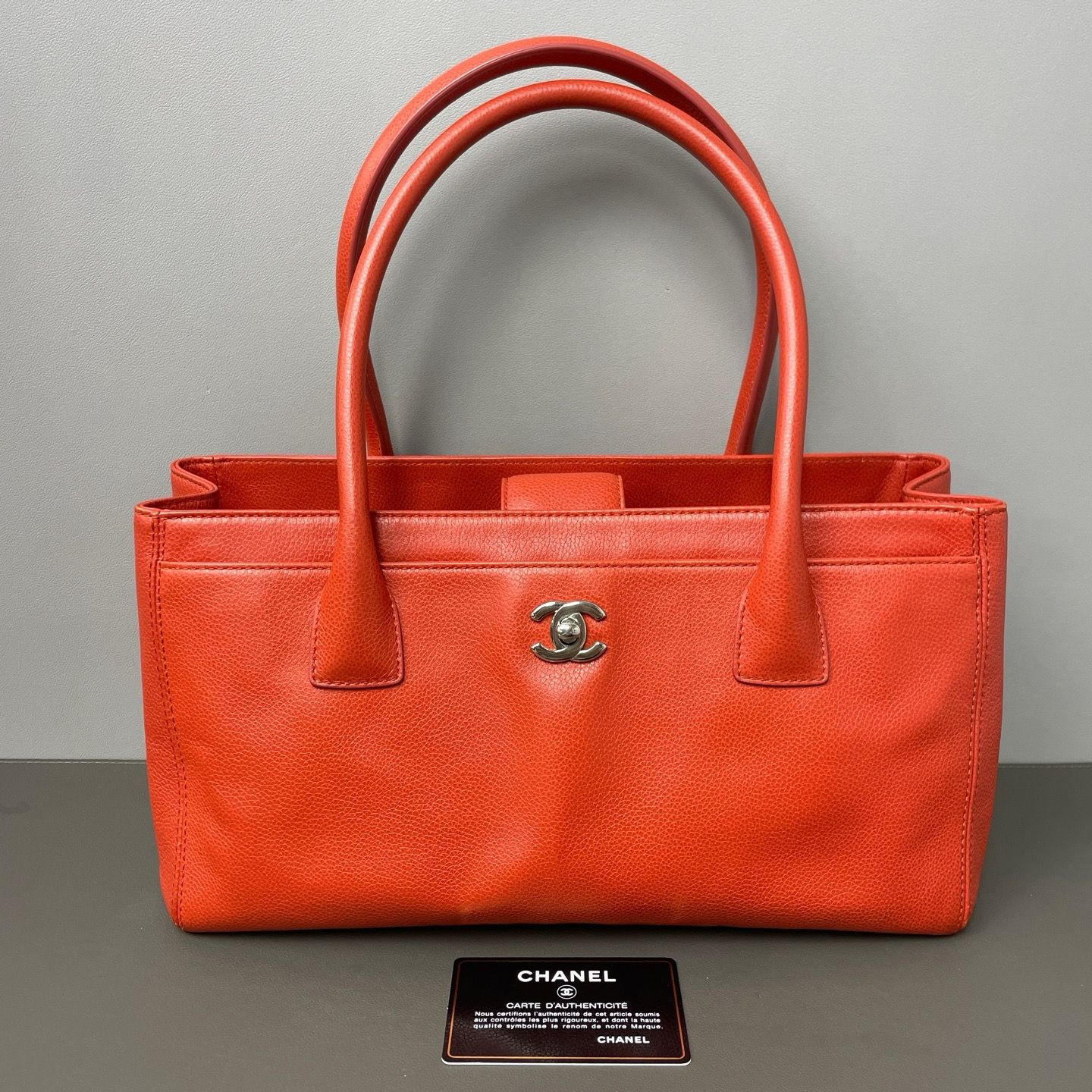 Chanel Cerf Executive Tote Leather Small Twins LDZ754