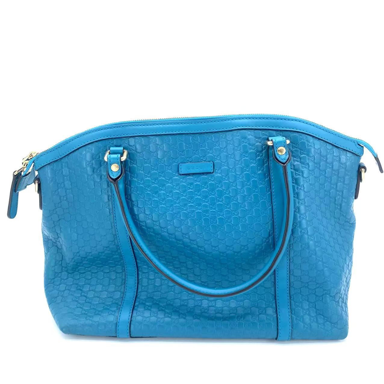 Soft Microguccissima Dome Satchel Deep Cobalt