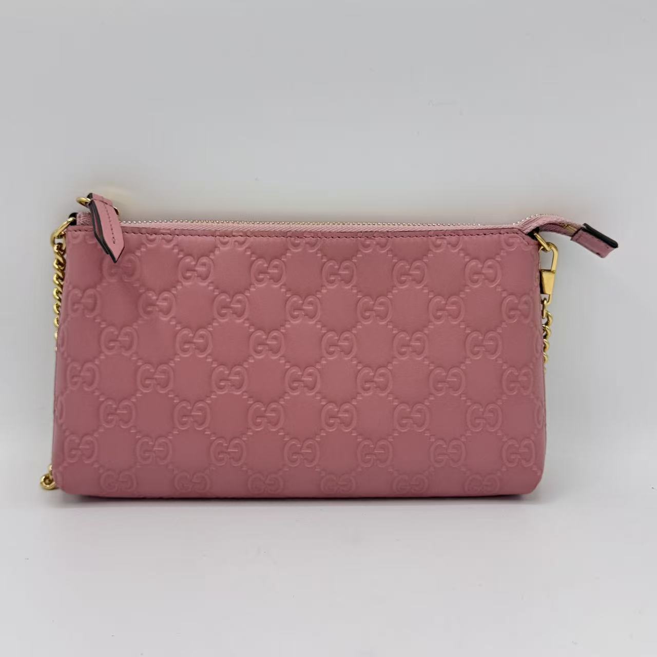 Chain Wristlet Wallet Guccissima Leather