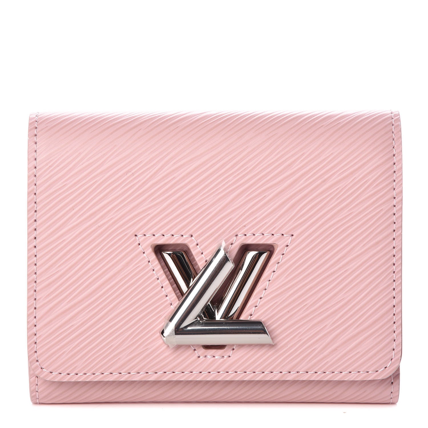 Epi Twist Compact Wallet Rose Ballerine twins