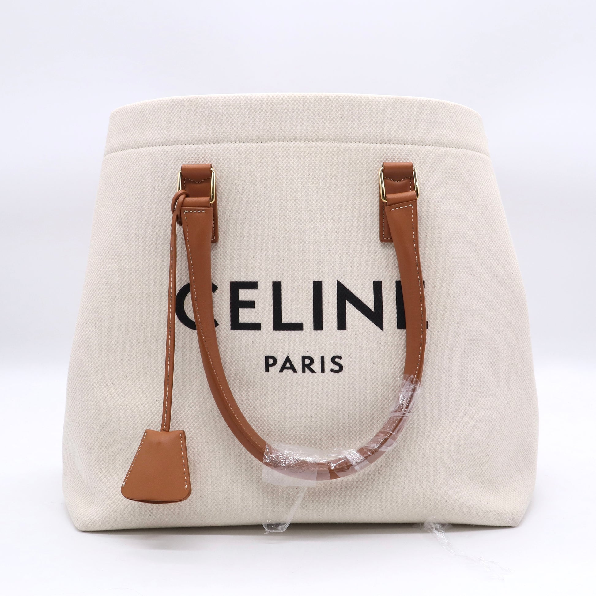 Horizontal Cabas Tote Canvas with Leather Twins LDJ3527