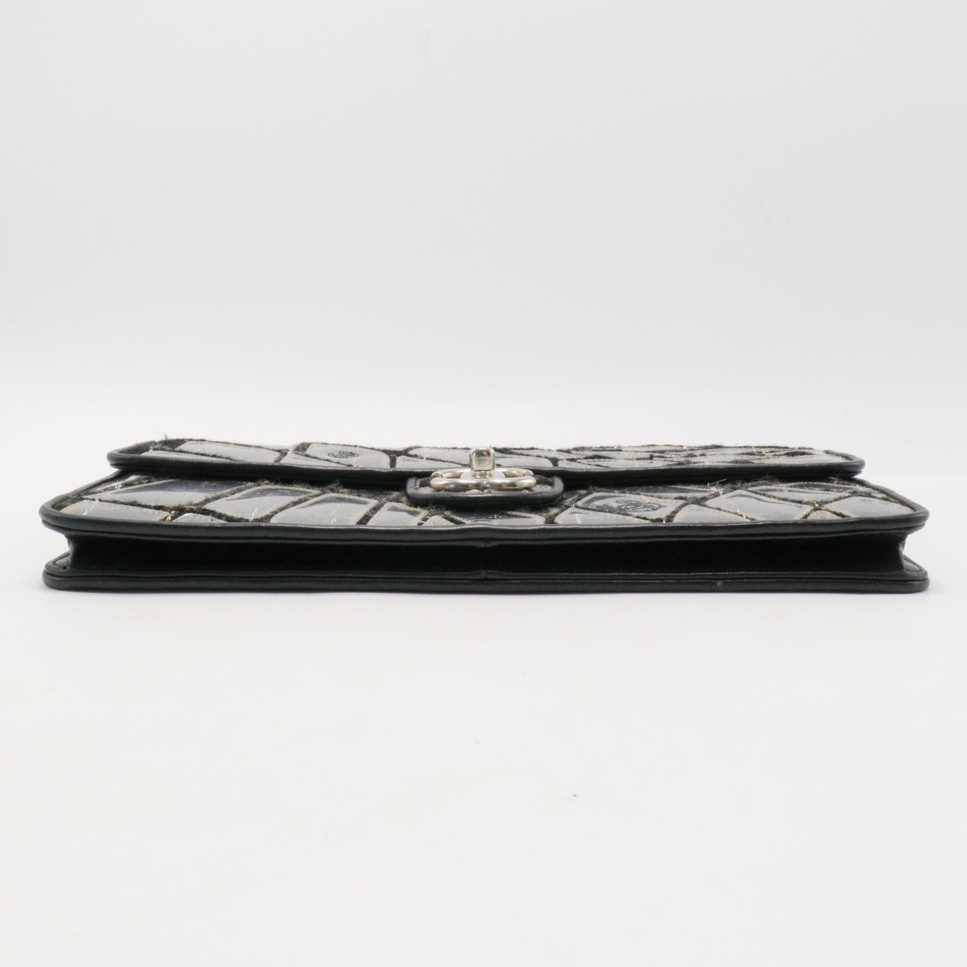 Wool Embellished East/West Flap Shoulder Bag Twins