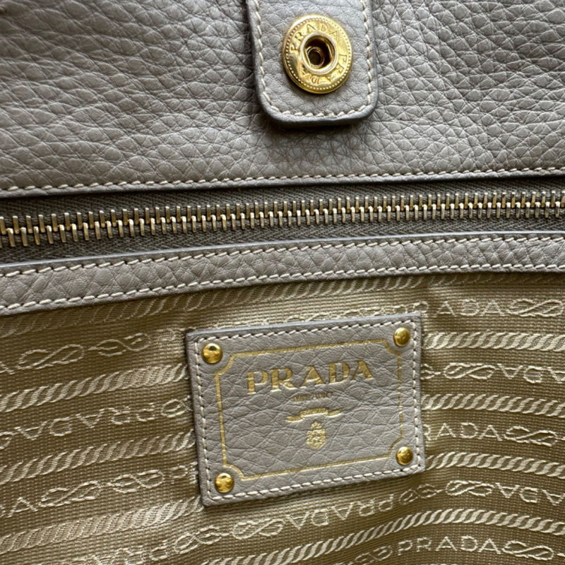 PRADA  Vitello Daino Shopping Tote Pomice