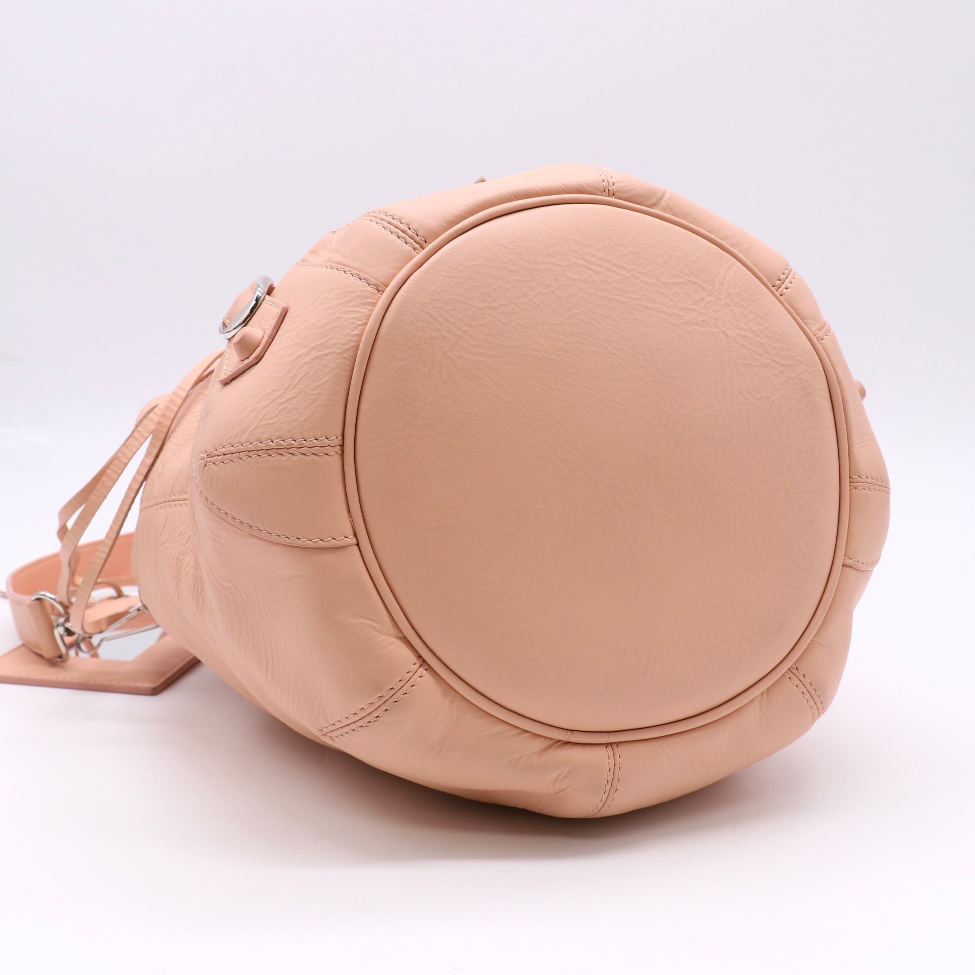 Balenciaga Salmon Pink Leather Pompon Twins LDJ5459