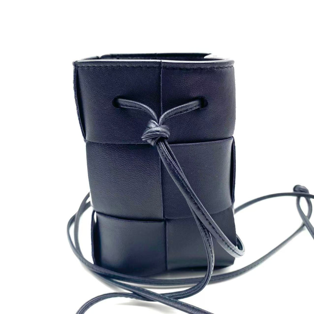 Cassette Phone Holder Maxi Intrecciato Leather crossbody bag