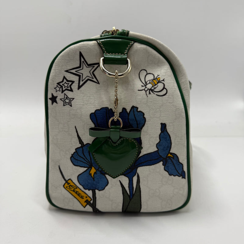 Joy Boston Bag Limited Edition GG Floral Canvas Medium Twins