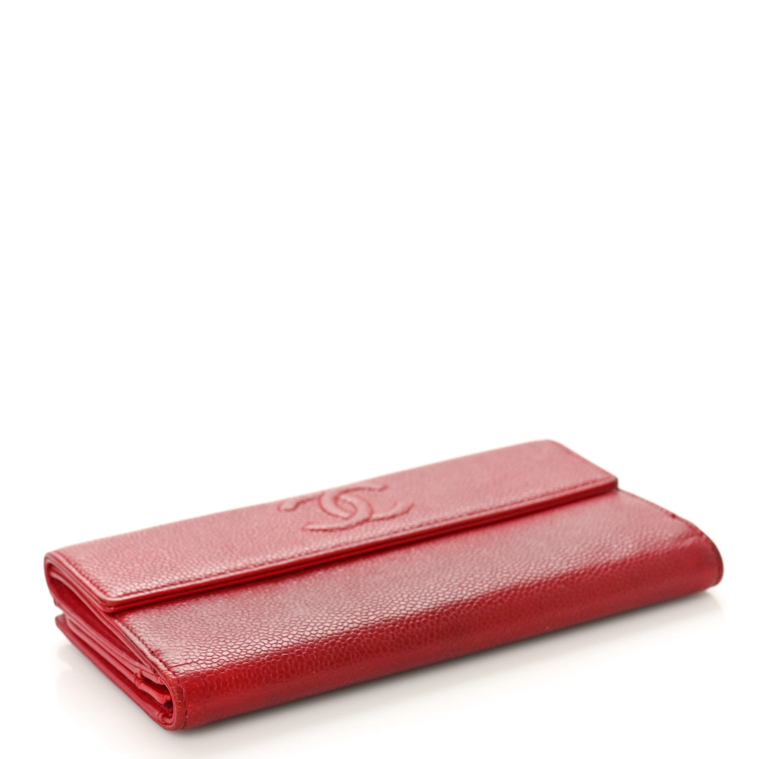 Caviar Timeless CC French Long Wallet Red Twins