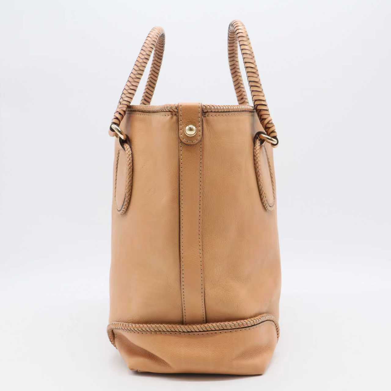 Brown Marrakech Leather Tote Bag Pony-style Calfskin Twins
