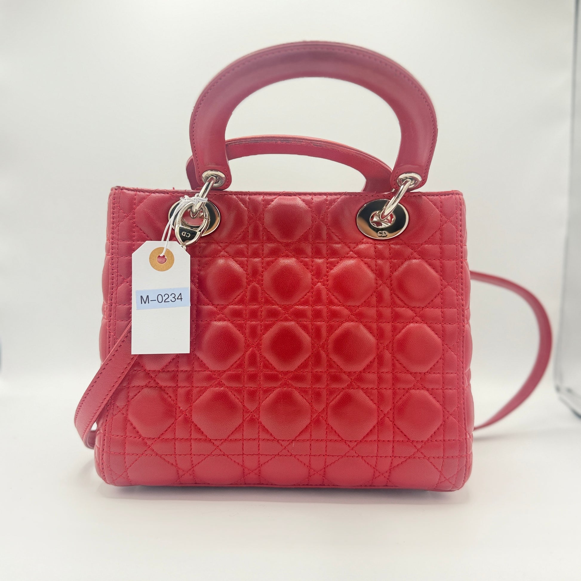 Lady Dior Bag Cannage Quilt Lambskin Medium