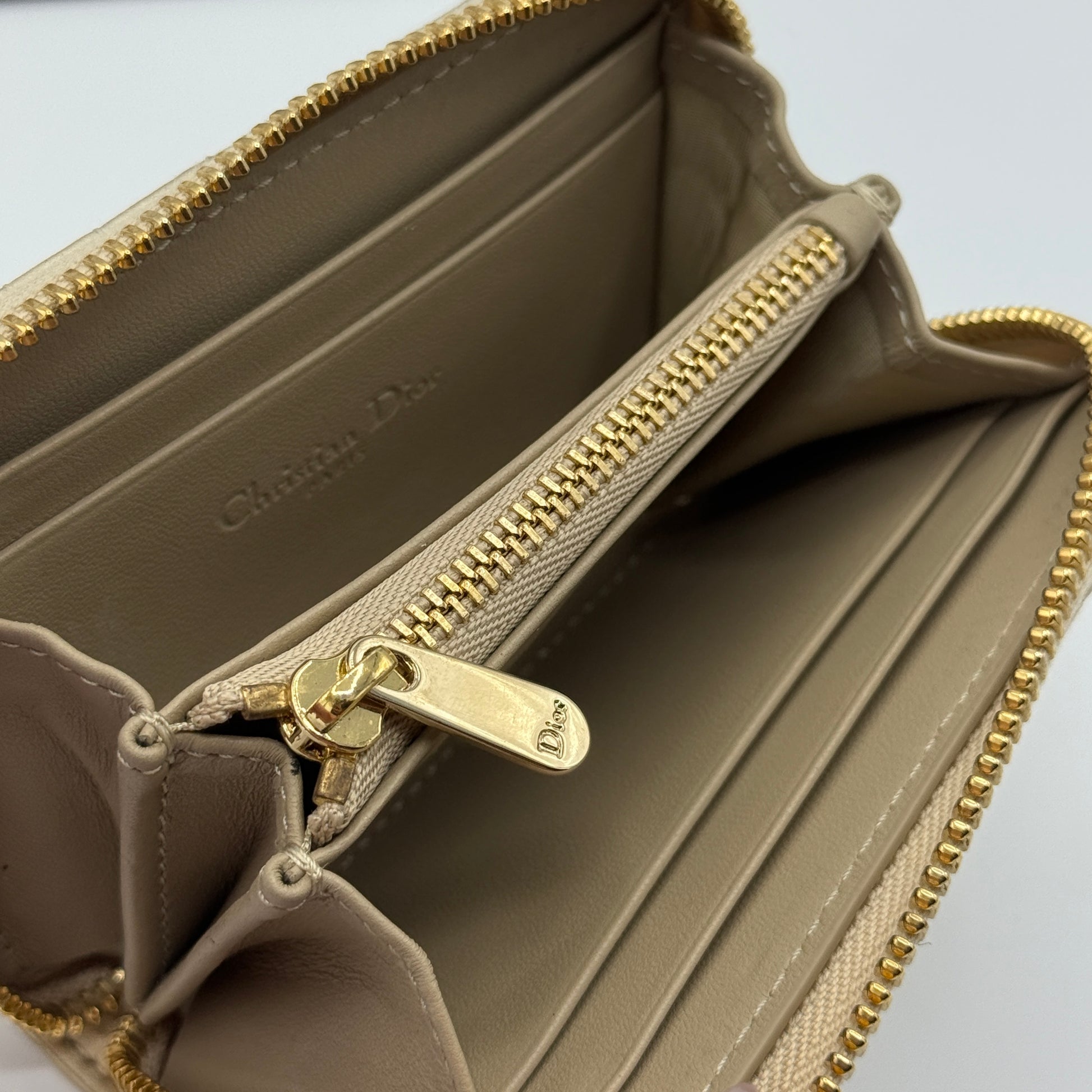Small Lady Dior Voyageur Cannage Coin Purse