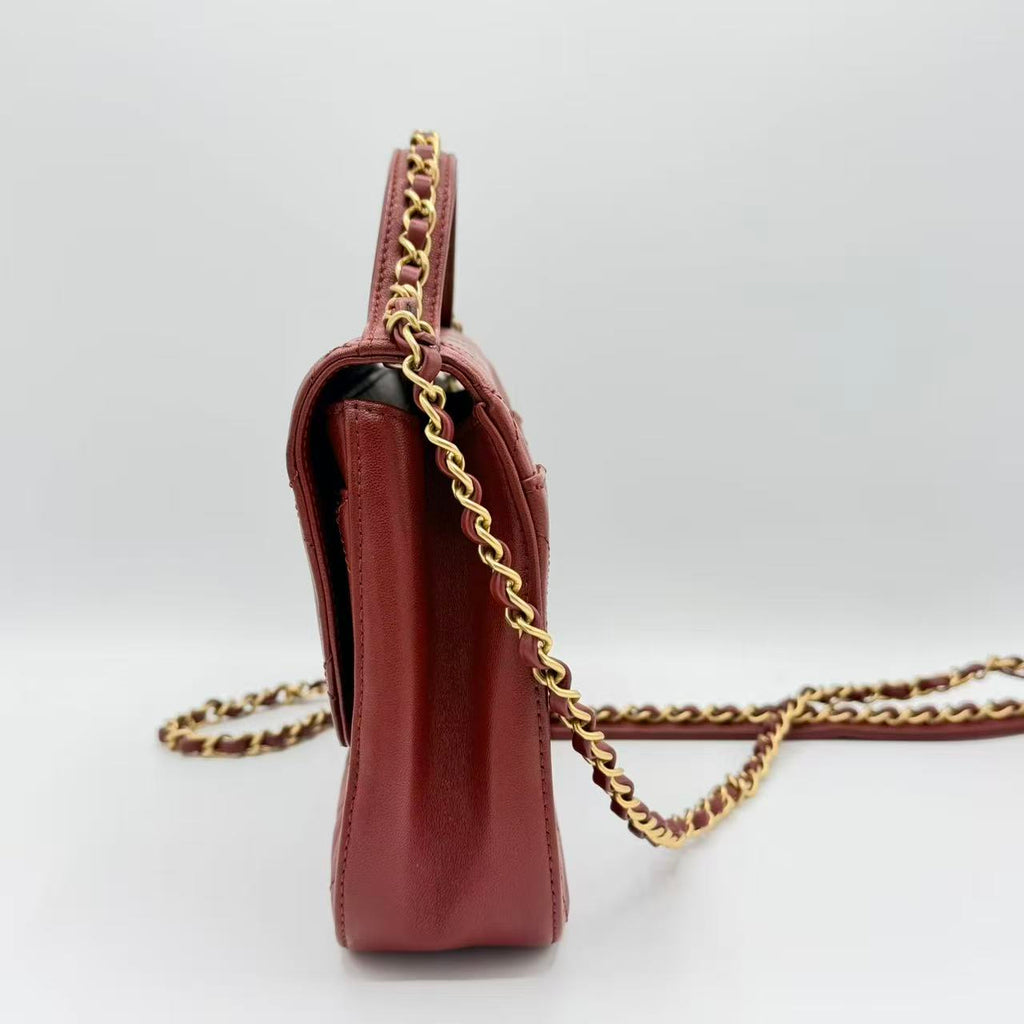 Chain Infinity Top Handle Bag