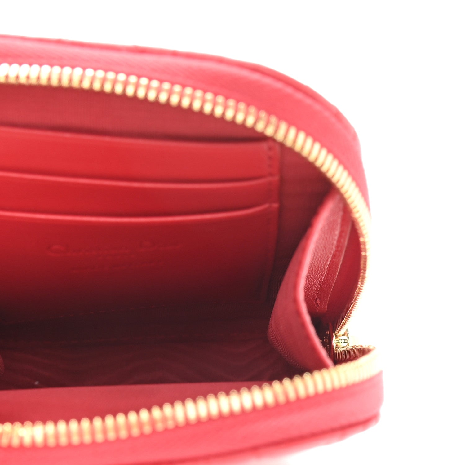 Lambskin Cannage Dioramour Lady Dior Phone Holder Bright Red - twins