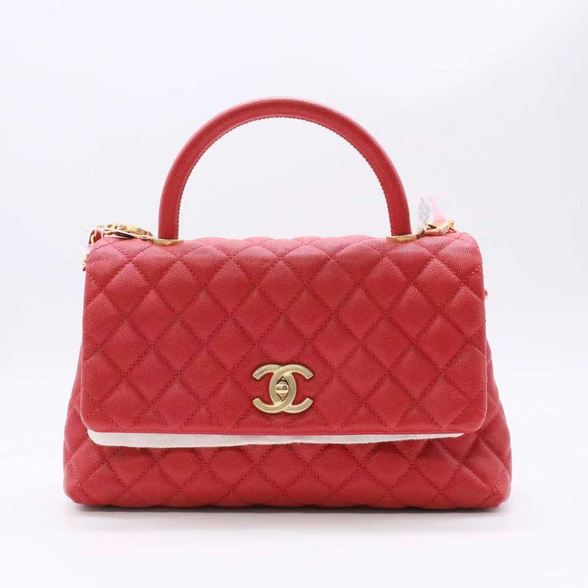 Coco Top Handle Bag Quilted Caviar Small Twins LDJ6209