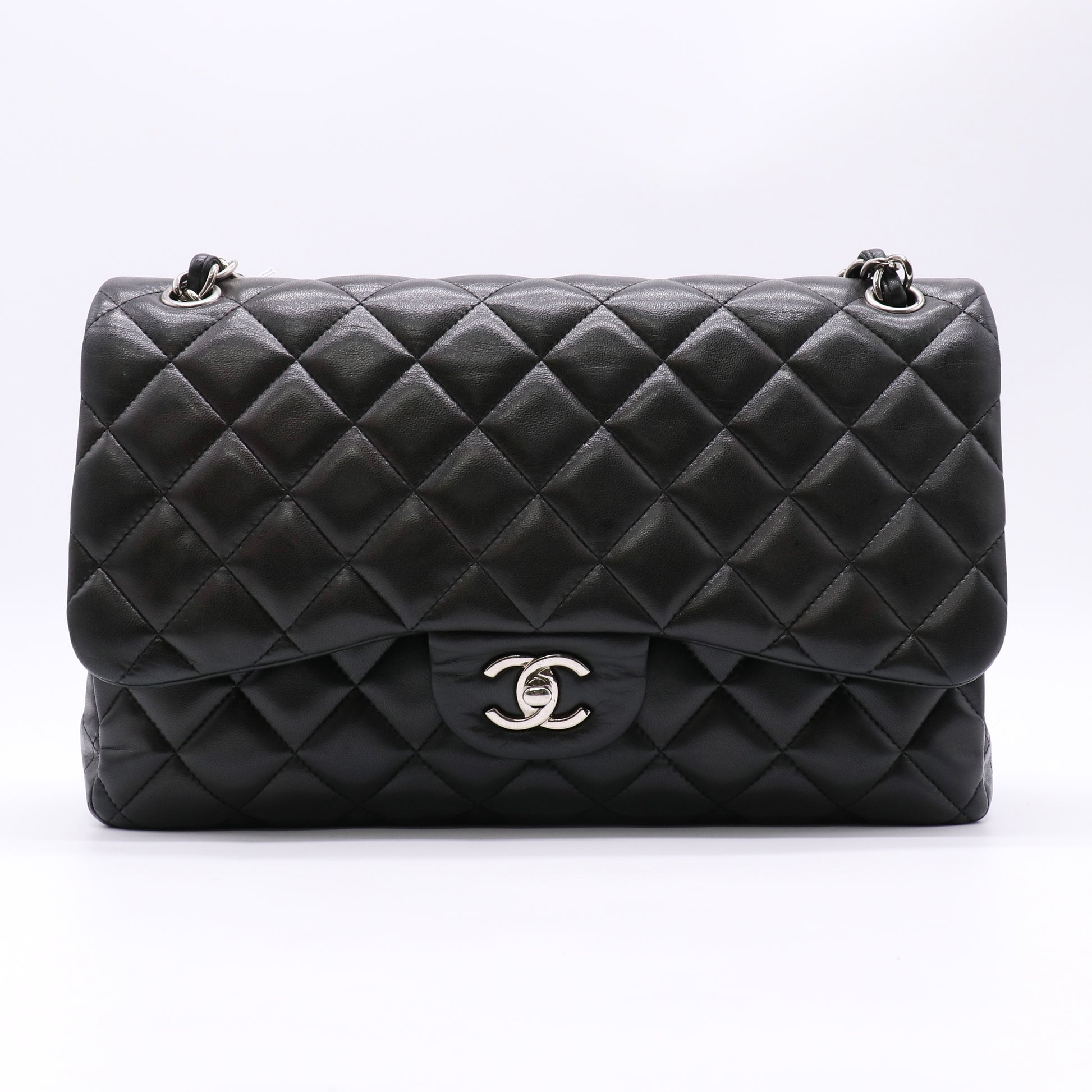 Classic Double Flap Bag Quilted Lambskin Jumbo Twins LDZ387