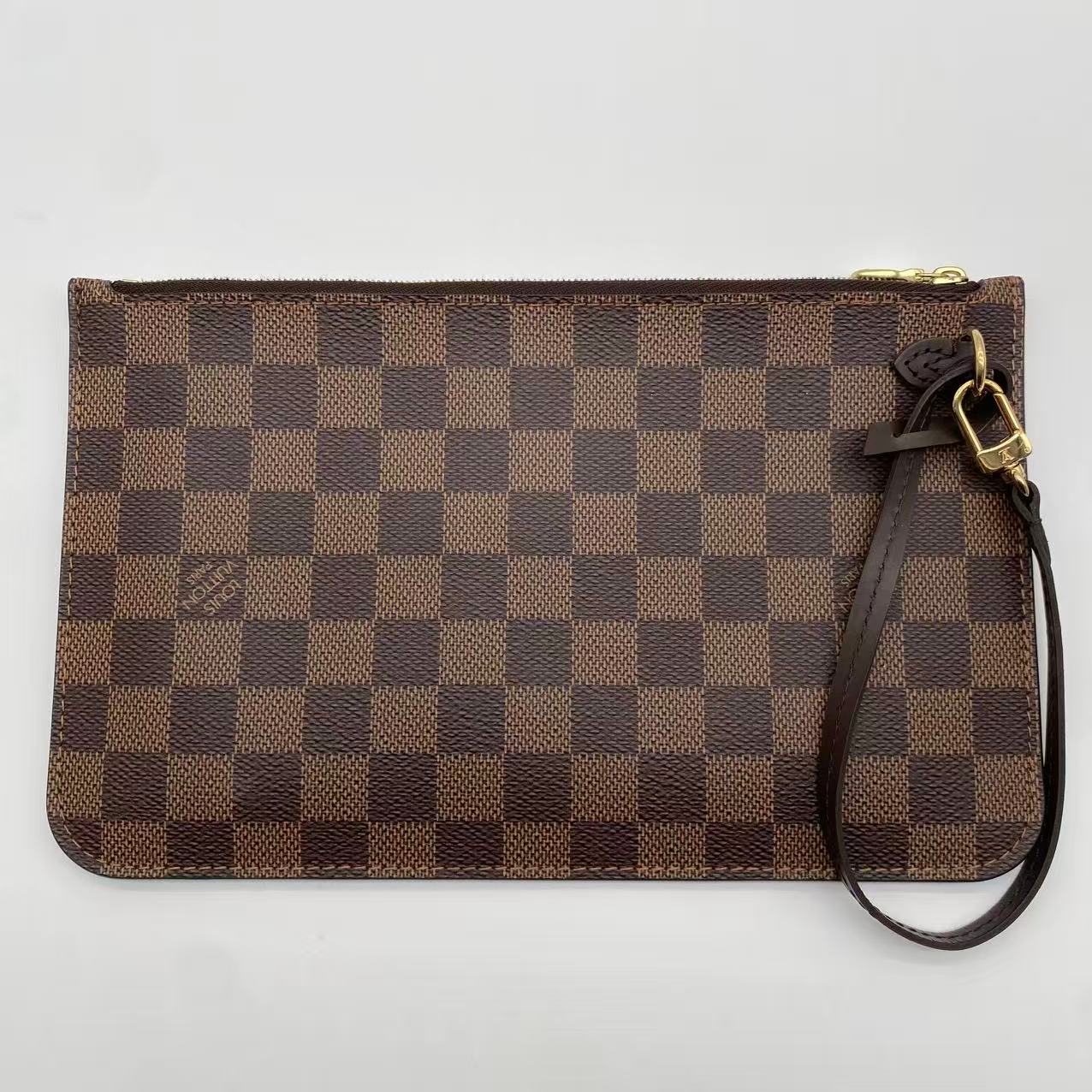 LOUIS VUITTON Damier Ebene Neverfull MM Pouch Accessory Pouch LV