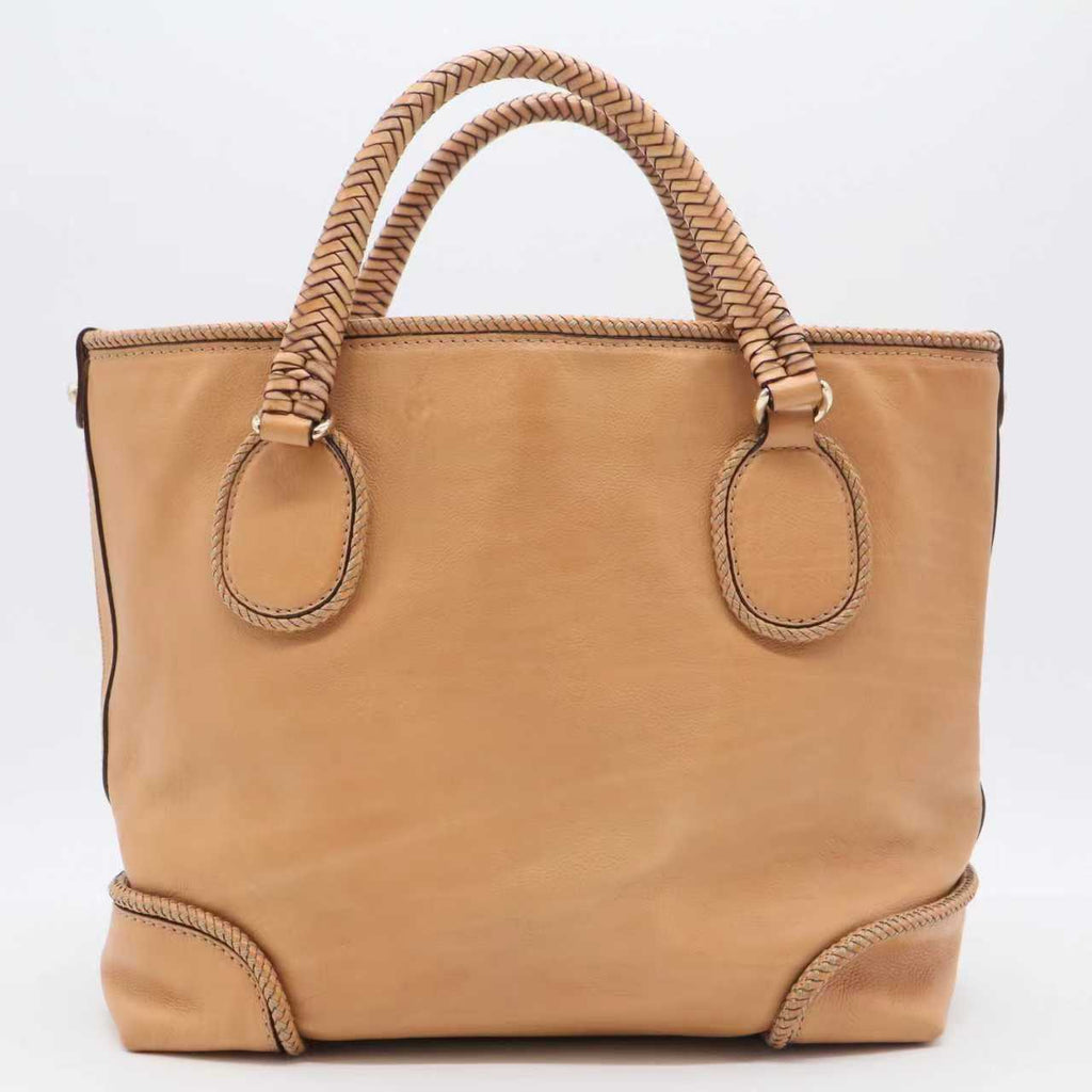 Brown Marrakech Leather Tote Bag Pony-style Calfskin Twins