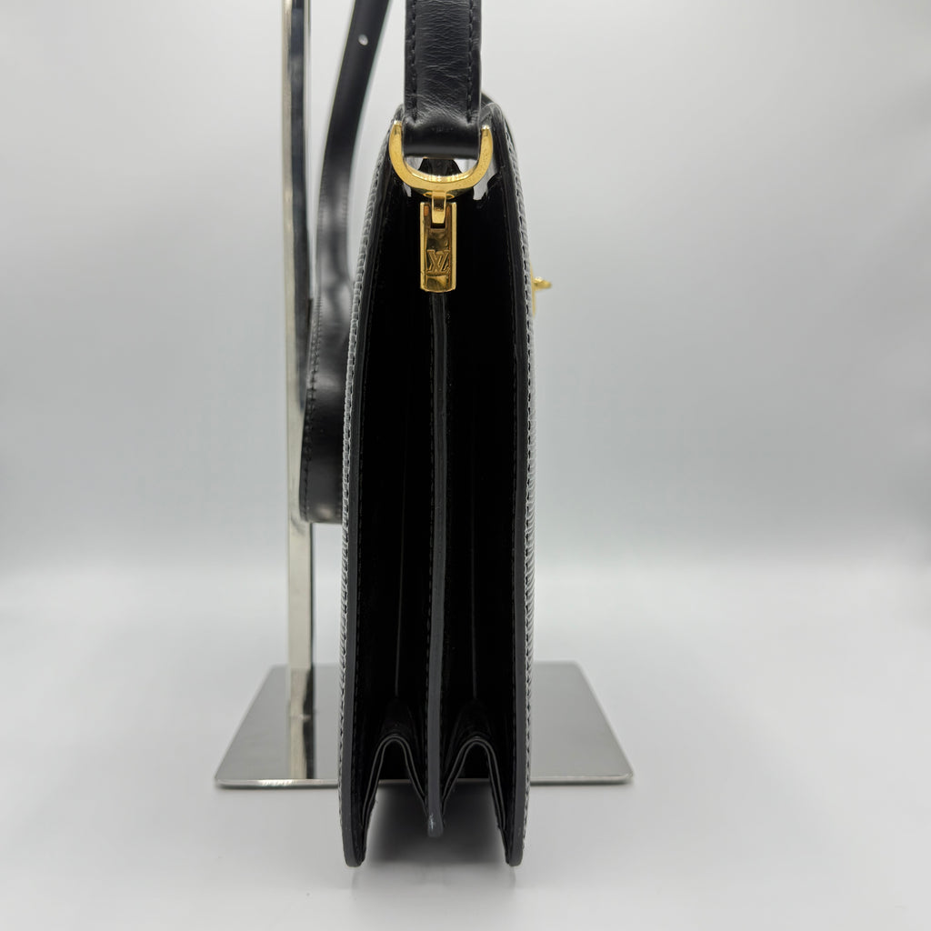 Epi Capuchin Shoulder Bag Black Vintage
