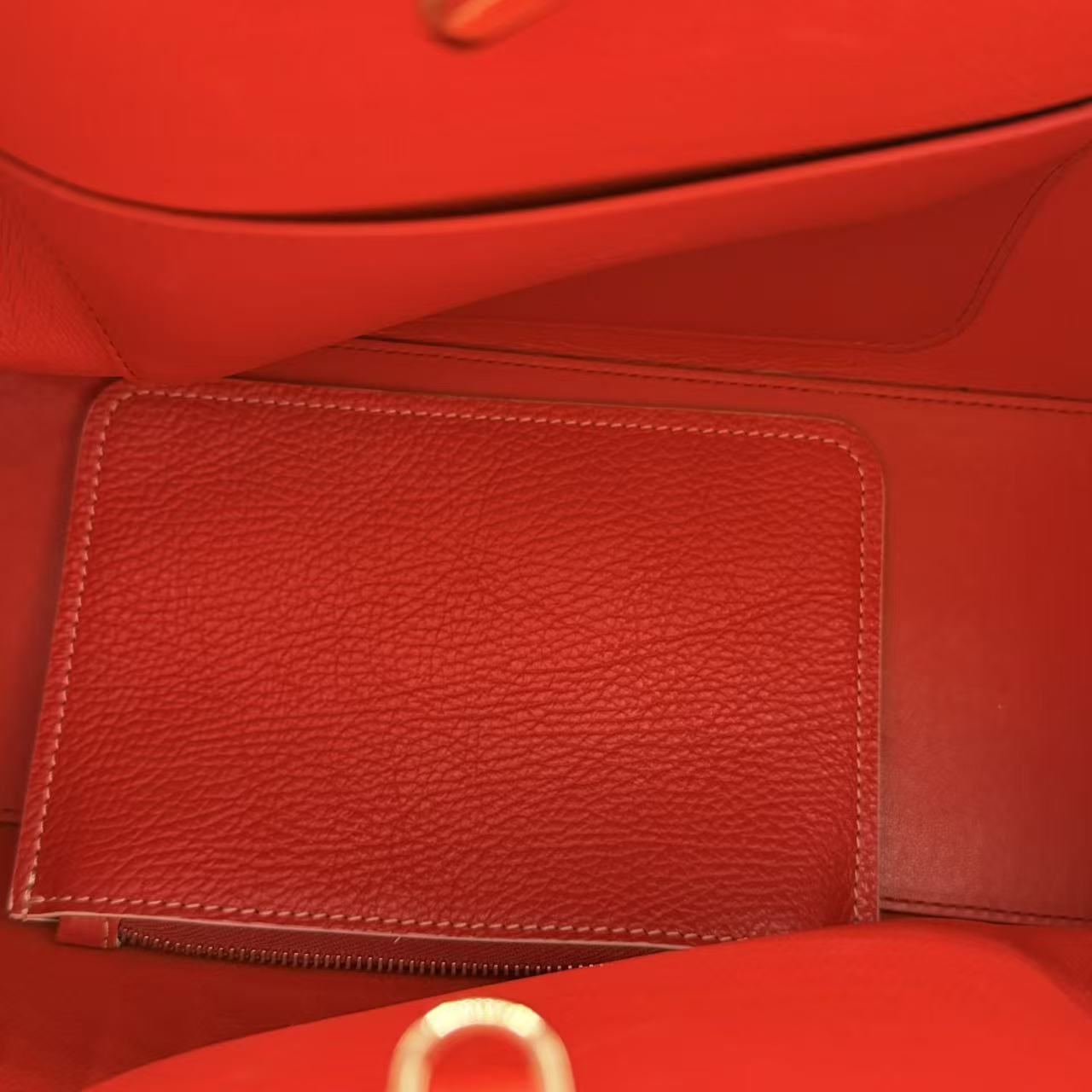 Large Cabarock Croc Embossed Leather Tote Brown