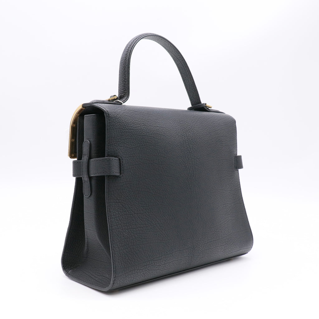 Delvaux Grained Calfskin GM Tempete Special Edition Satchel Black twins LDJ5729