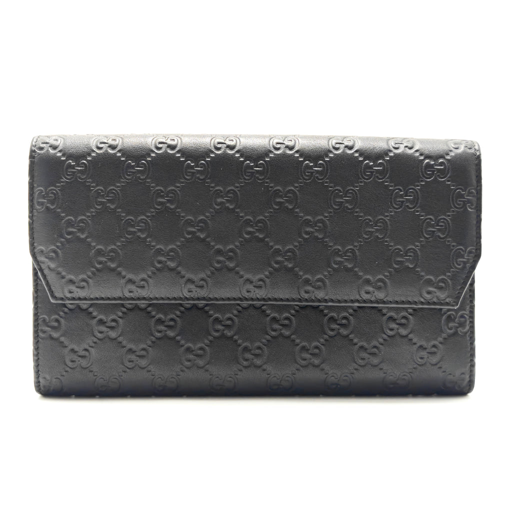 Travel Flap Wallet Guccissima Leather Twins