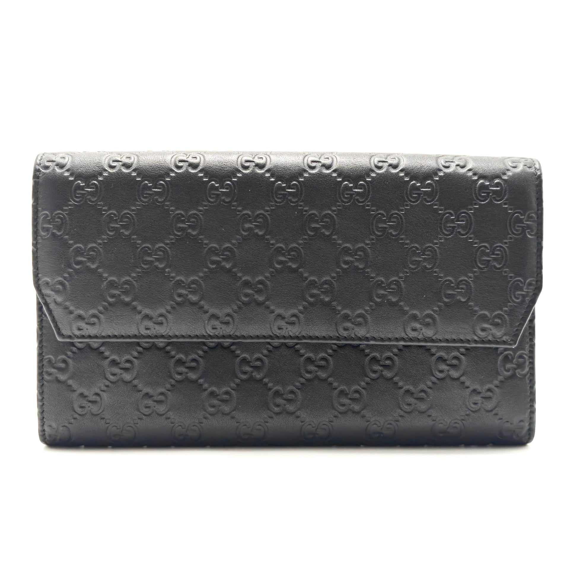 Travel Flap Wallet Guccissima Leather Twins