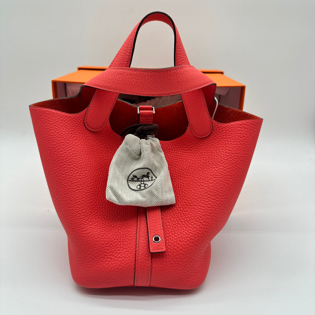 Taurillon Clemence  Picotin Lock 22 MM Rouge de Coeur