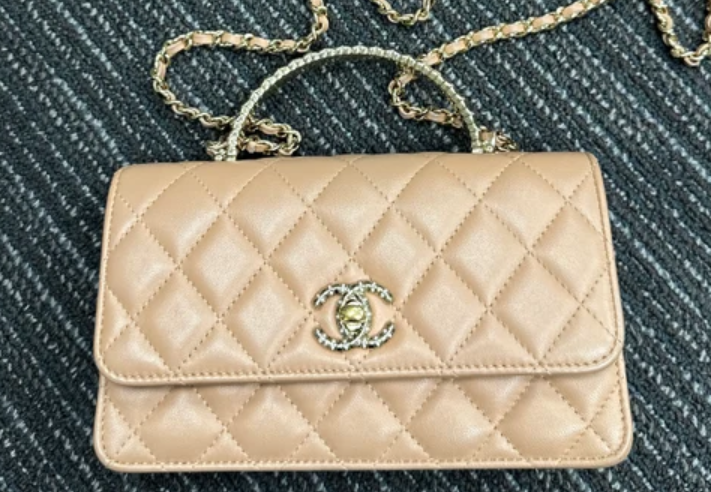 Chanel  Mini Crystal Top Handle Wallet On Chain WOC LDM-2118
