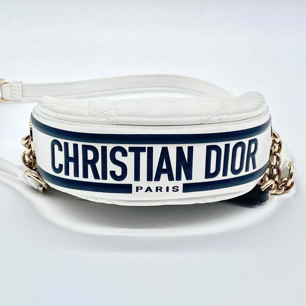 Lambskin Cannage Small Dior Vibe Hobo Bag Cloud