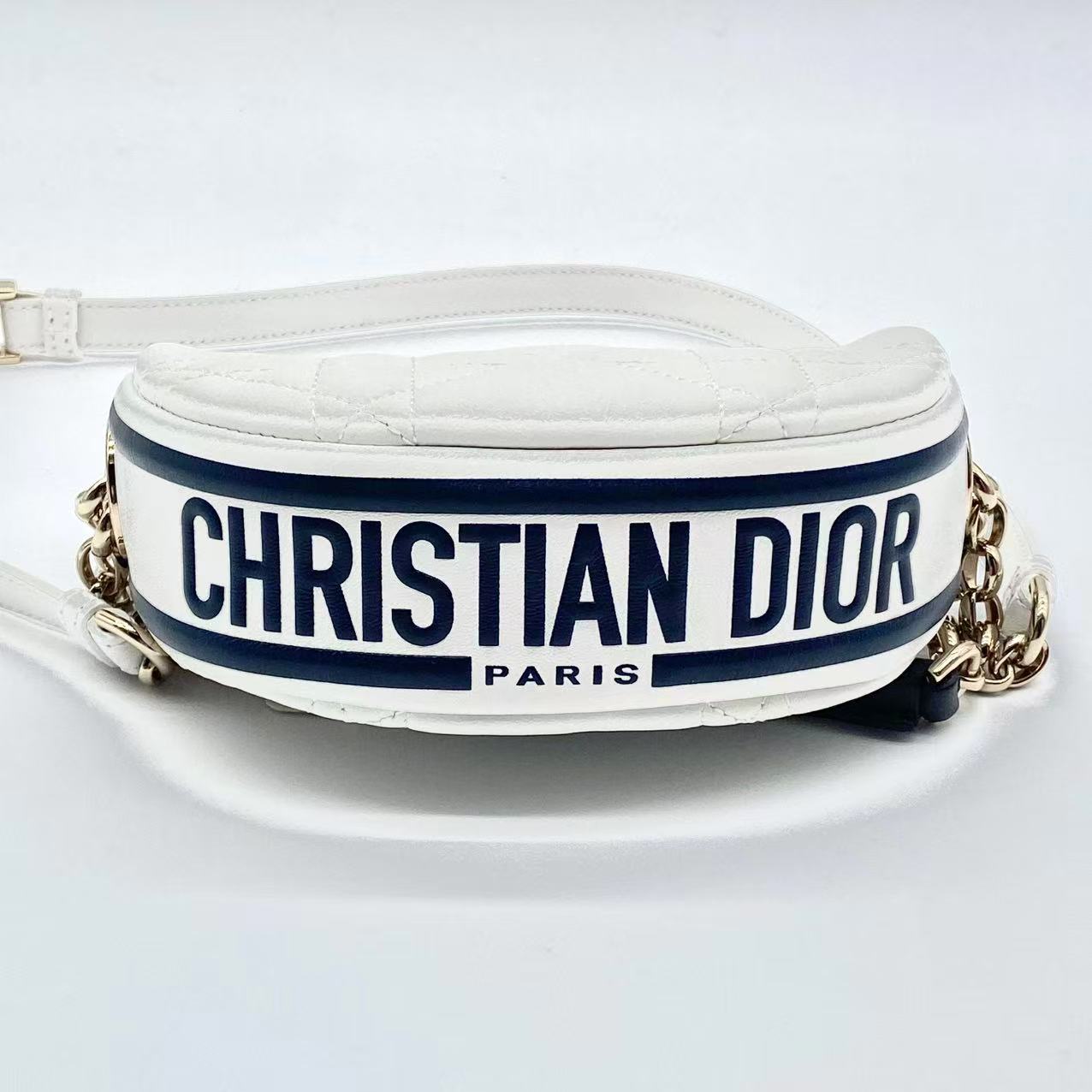 Lambskin Cannage Small Dior Vibe Hobo Bag Cloud